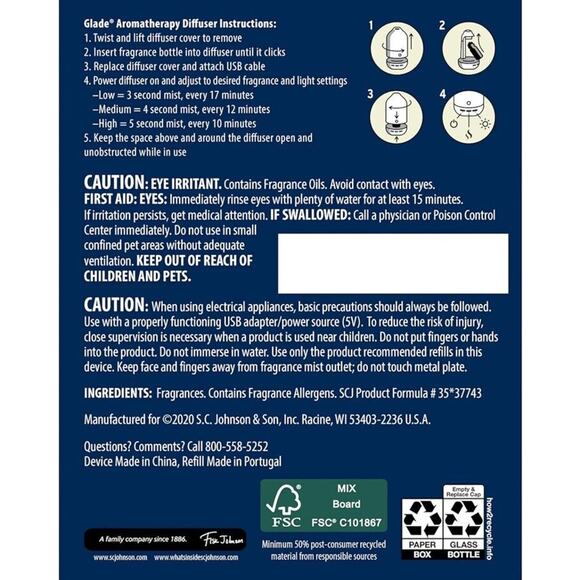 🔥Glade Aromatherapy Diffuser & Essential Oil Air Freshener for Home BNWT🔥 - Picture 2 of 6